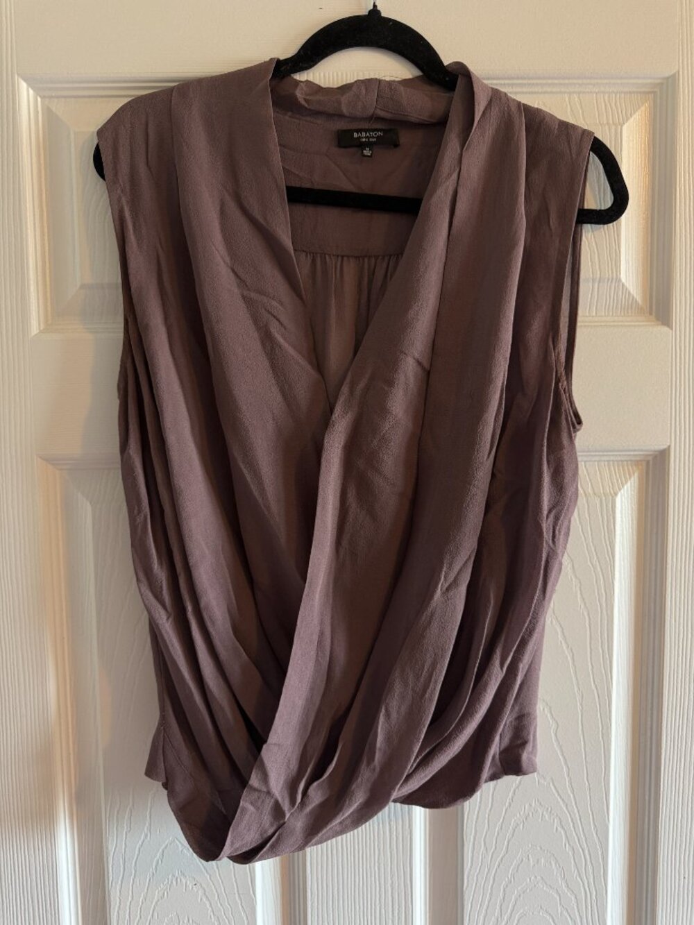 Aritzia Babaton 100% Silk Draped Blouse – Size Medium